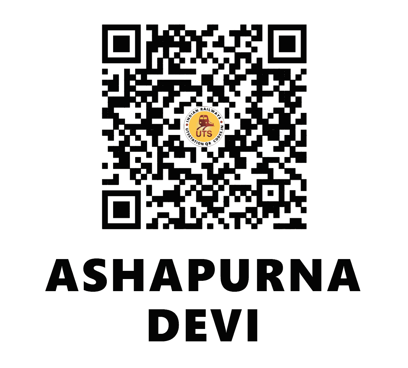 UTS QR Code for ASHAPURNA DEVI - APRD - SE (WEST BENGAL)